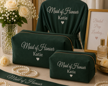 Load image into Gallery viewer, Velvet Toiletry/Accessories Case