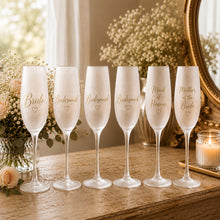 Load image into Gallery viewer, Frosted Champagne Flute group