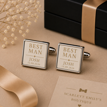 Load image into Gallery viewer, Silver Square Cufflinks