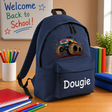 Load image into Gallery viewer, Kids Monster Truck Backpack