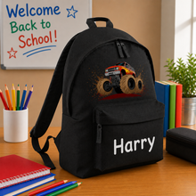 Load image into Gallery viewer, Kids Monster Truck Backpack