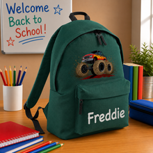 Load image into Gallery viewer, Kids Monster Truck Backpack