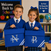 Load image into Gallery viewer, School Book Bag Initial and Name