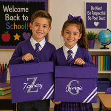 Load image into Gallery viewer, School Book Bag Initial and Name