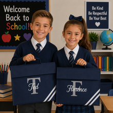Load image into Gallery viewer, School Book Bag Initial and Name