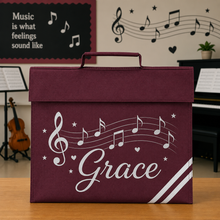 Load image into Gallery viewer, Music Bag Notes and Name