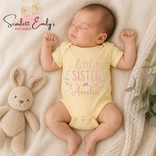 Load image into Gallery viewer, Little Sister Personalised Baby Vest