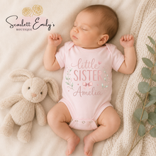 Load image into Gallery viewer, Little Sister Personalised Baby Vest