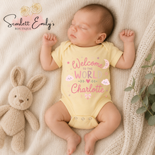 Load image into Gallery viewer, Welcome to the World Personalised Baby Vest