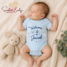 Load image into Gallery viewer, Welcome to the World Personalised Baby Vest