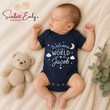 Load image into Gallery viewer, Welcome to the World Personalised Baby Vest