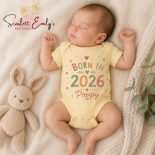 Load image into Gallery viewer, Born in Personalised Baby Vest