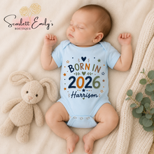 Load image into Gallery viewer, Born in Personalised Baby Vest