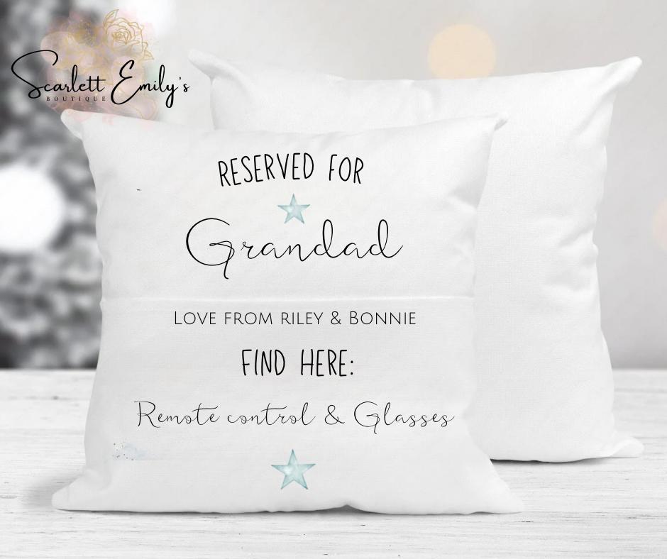 Reserved For Grandad Pocket Cushion