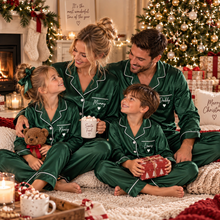 Load image into Gallery viewer, Satin Christmas Pyjamas - Green