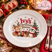 Load image into Gallery viewer, Children’s Christmas Dinner Polymer Plate