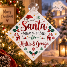 Load image into Gallery viewer, Santa, please stop here sign