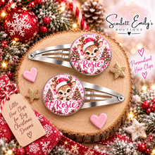 Load image into Gallery viewer, Christmas Personalised Hair Clips