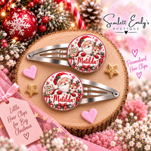 Load image into Gallery viewer, Christmas Personalised Hair Clips