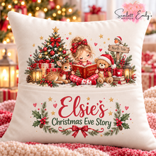 Load image into Gallery viewer, Christmas Eve Story Pocket Cushion Cover