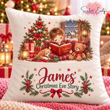 Load image into Gallery viewer, Christmas Eve Story Pocket Cushion Cover
