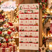 Load image into Gallery viewer, Linen Family Advent Calendar