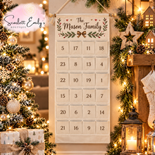 Load image into Gallery viewer, Linen Family Advent Calendar