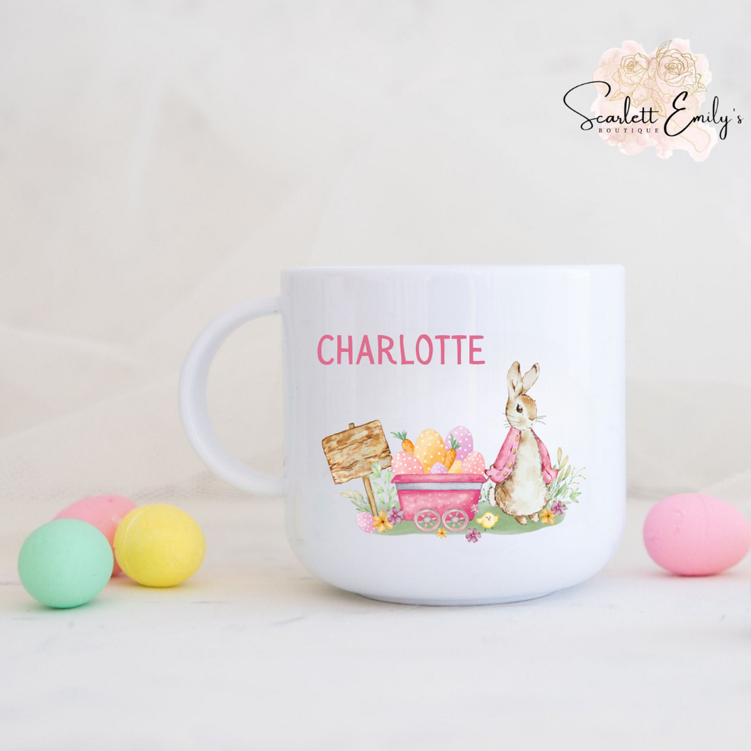 Easter Pink Rabbit Polymer Mug 6oz