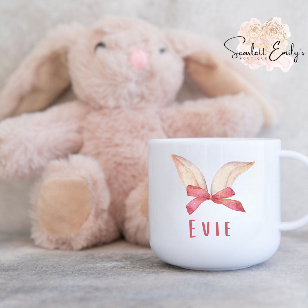 Easter Bunny Bow Polymer Mug 6oz