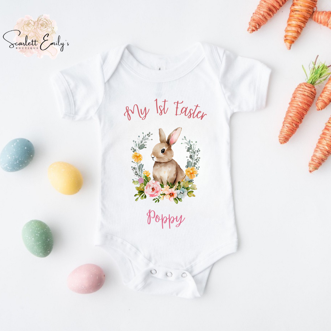 Rabbit Wreath Baby Vest