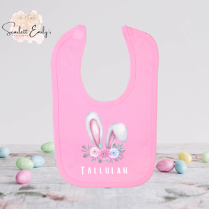 Pink Rabbit Bib