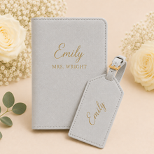 Load image into Gallery viewer, Passport &amp; Luggage Tag Set - Grey