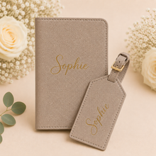 Load image into Gallery viewer, Passport &amp; Luggage Tag Set - Taupe
