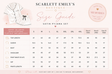 Load image into Gallery viewer, Satin Pj Size Guide