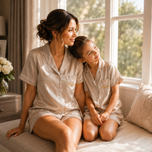 Load image into Gallery viewer, Satin Pyjamas - Oyster