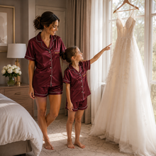 Load image into Gallery viewer, Satin Pyjamas - Wine