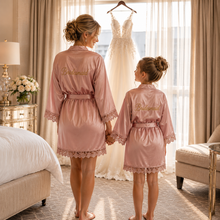 Load image into Gallery viewer, Satin Robe - Dusty Rose