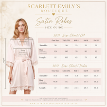 Load image into Gallery viewer, Satin Robe Size Guide