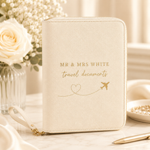 Load image into Gallery viewer, Travel Document &amp; Passport Holder - Cream