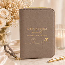 Load image into Gallery viewer, Travel Document &amp; Passport Holder - Taupe