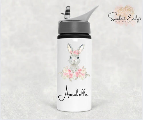 Bunny Straw Top Water Bottle