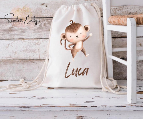 Monkey Drawstring Bag