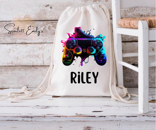 Gaming Drawstring Bag