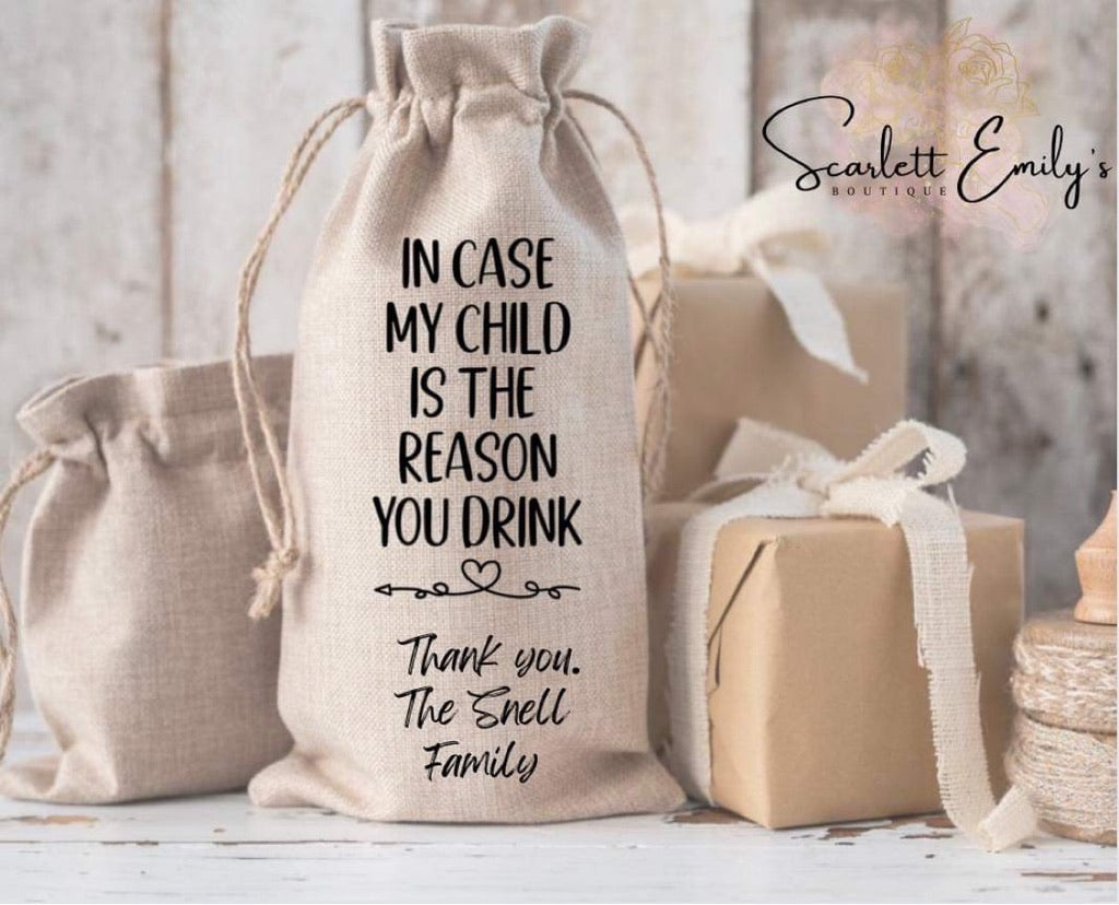 Incase My Child Is The Reason You Drink Bottle Bag