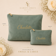 Load image into Gallery viewer, Velvet Accessory Case - Jade