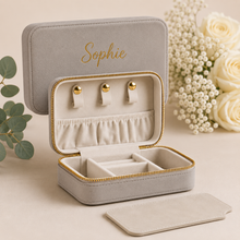 Load image into Gallery viewer, Velvet Jewellery Box - Moonstone