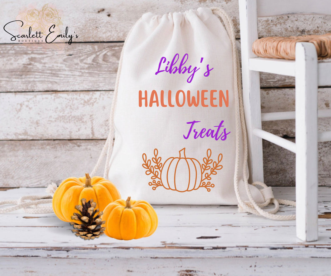 Halloween Treats Drawstring Bag